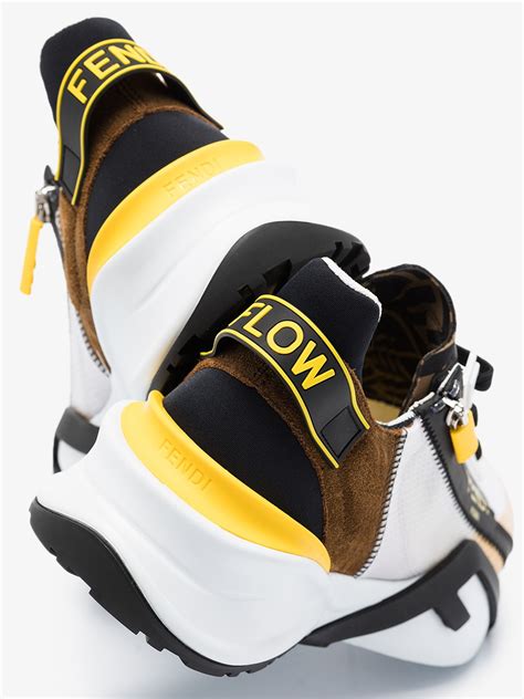 fendi flow low top sneakers|fendi knit high top sneakers.